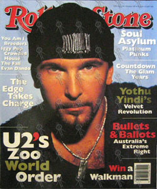 U2 - 'Rolling Stone' - November 1993 - The Edge On Cover - 1
