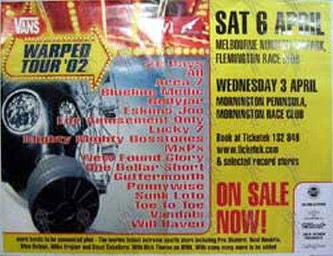 Vans Warped Tour 2002' Poster Rare Records
