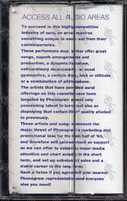 VARIOUS ARTISTS - Access All Audio Areas '93 - 2
