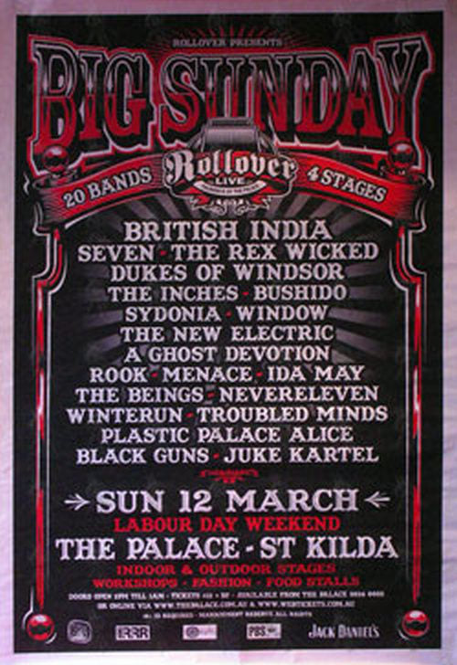 VARIOUS ARTISTS - 'Big Sunday Rollover' The Palace