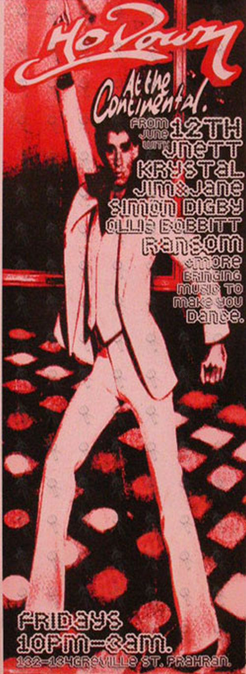 VARIOUS ARTISTS - 'Ho Down At The Continental' Venue Promo Poster - 1