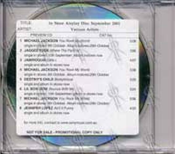 VARIOUS ARTISTS - In Store Airplay Disc September 2001 - 2