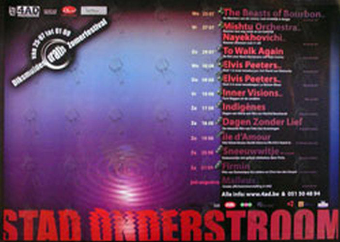 VARIOUS ARTISTS - 'Stad Onderstroom' German Gig Poster - 1