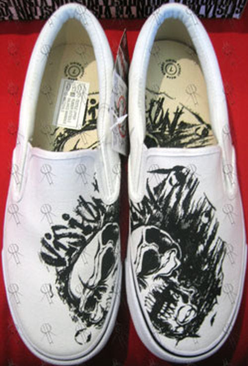 VISION STREET WEAR - White 'Bold Split' Design Slip-On Shoes - 2
