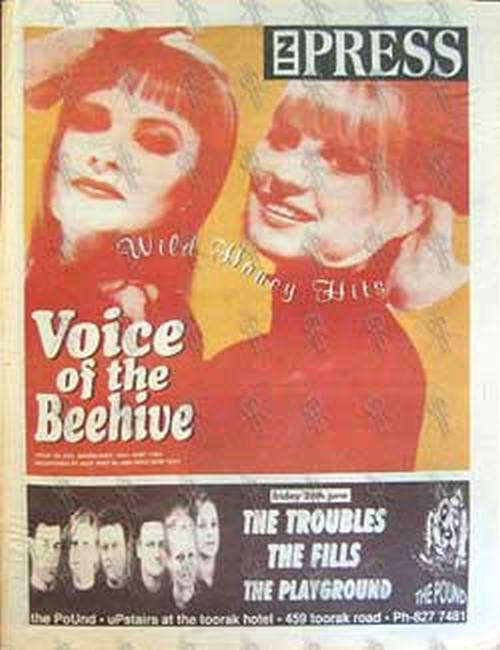 VOICE OF THE BEEHIVE - &#39;Inpress&#39; - 24th June 1992 - Voice Of The Beehive On Cover - 1