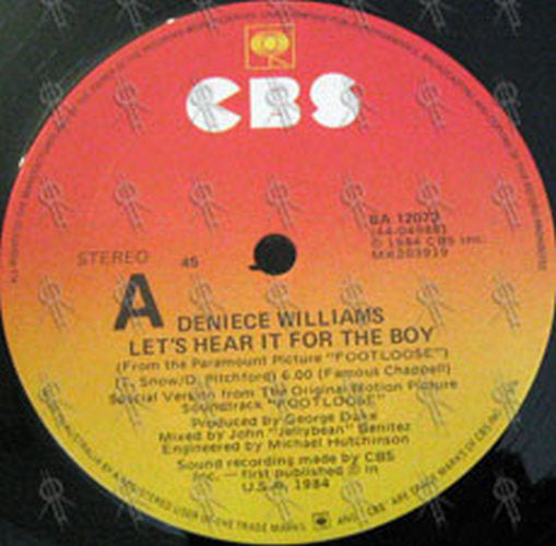 WILLIAMS-- DENIECE - Let's Hear It For The Boy - 3