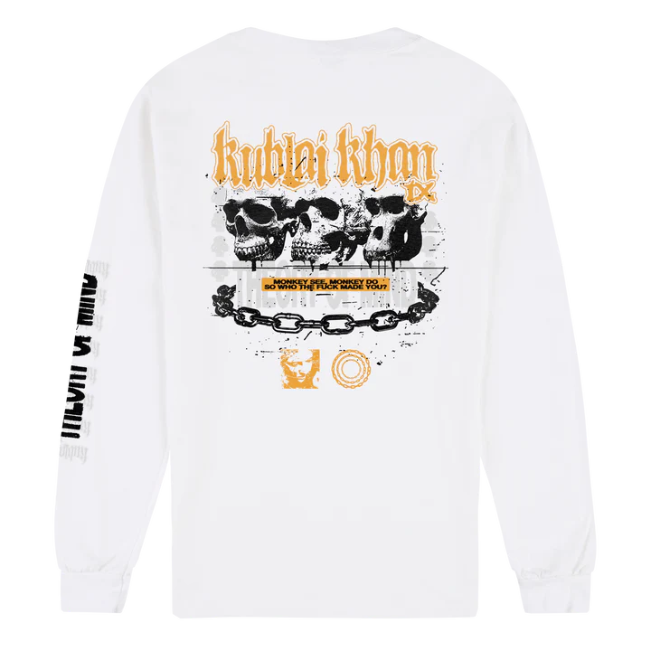 Monkey See Monkey Do White Long sleeve