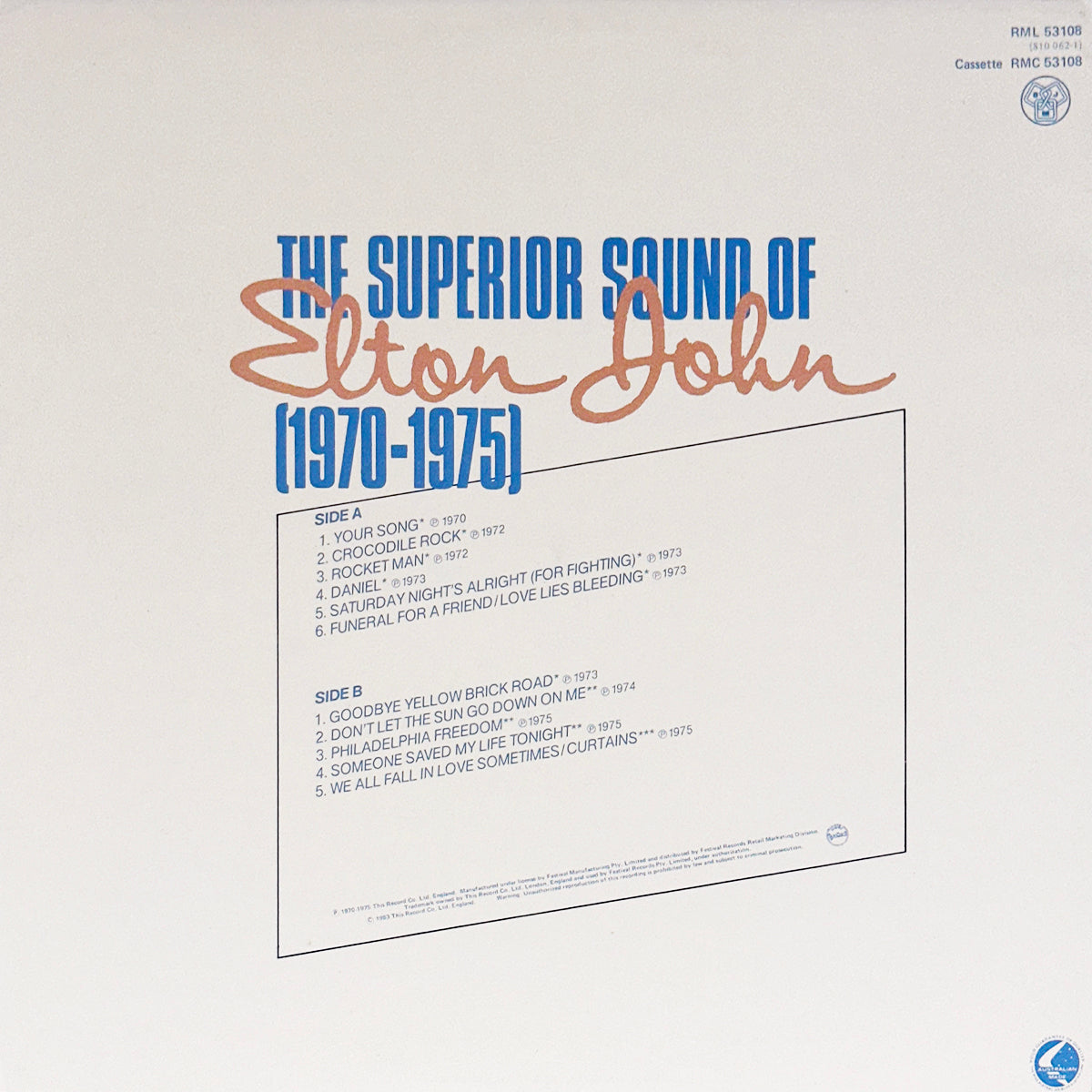 The Superior Sound Of Elton John (1970-1975)