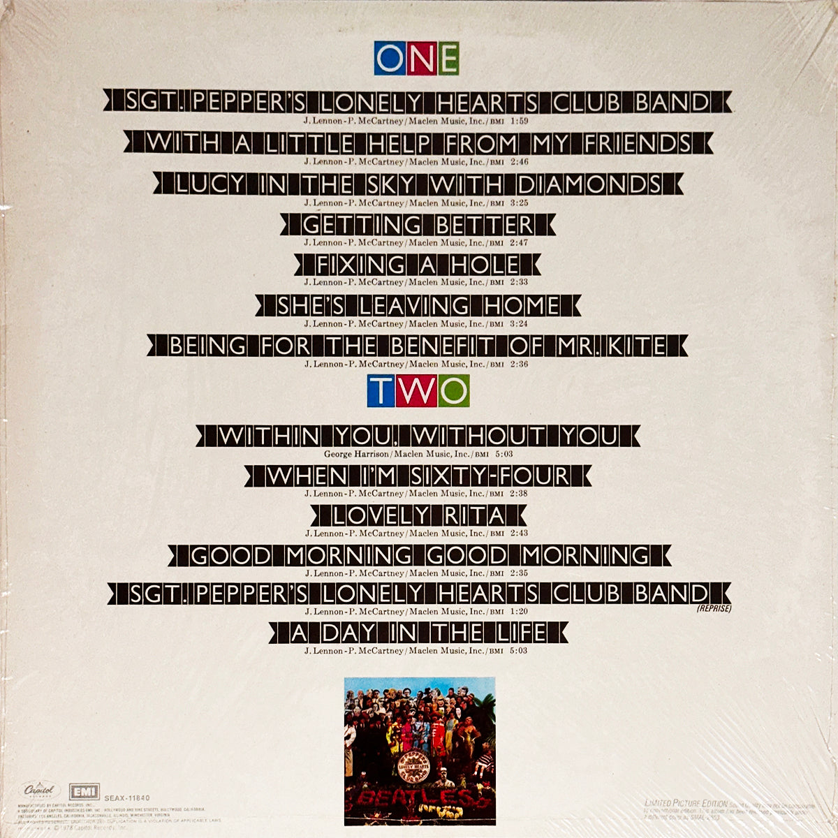 Sgt. Pepper&#39;s Lonely Hearts Club Band