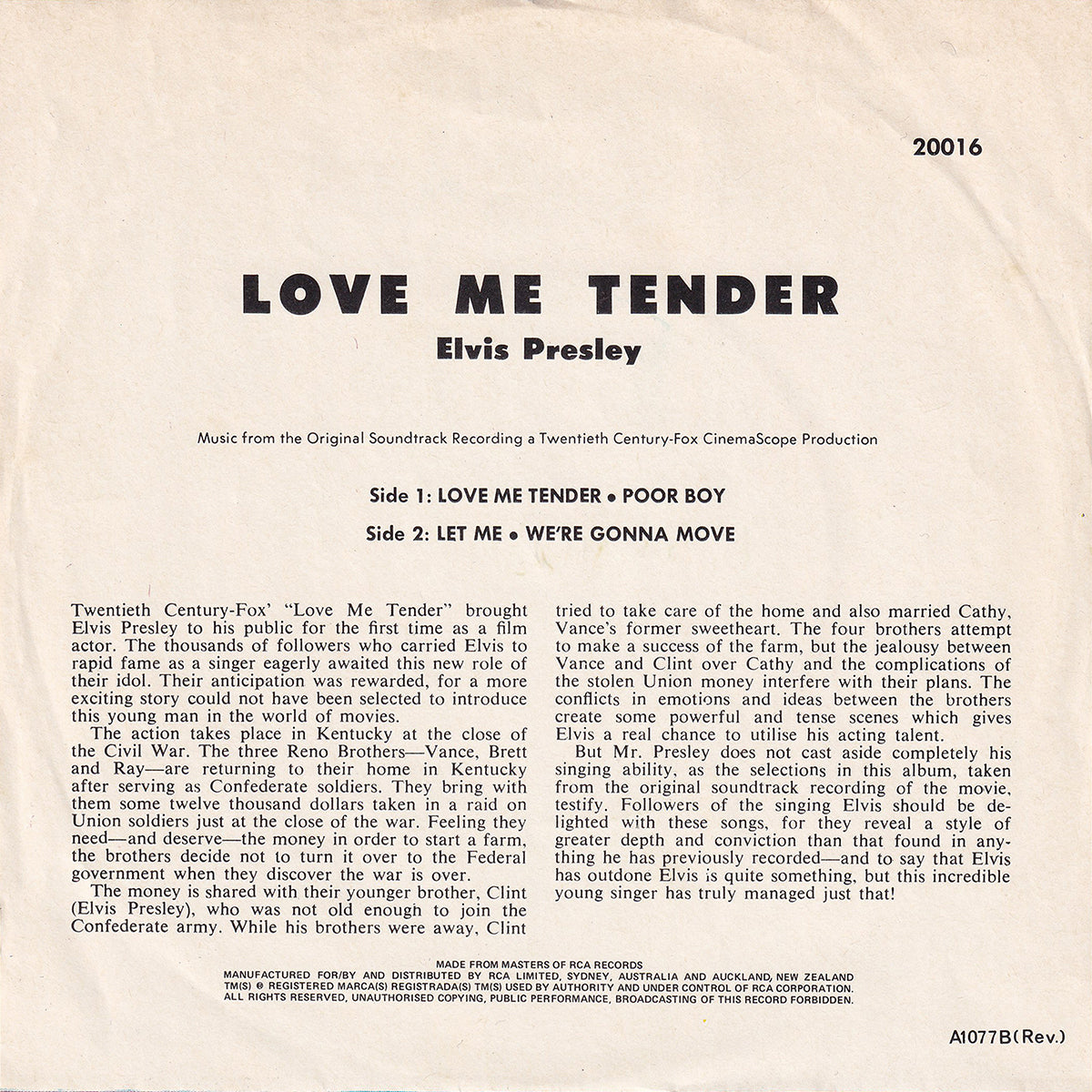 Love Me Tender