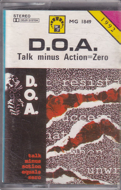 Talk Minus Action Equals Zero