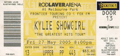 Rod Laver Arena Melbourne Friday 27th May 2005 Show Ticket