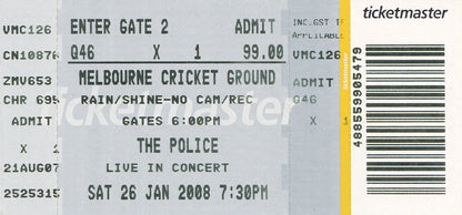 The Police 2007 World Tour Program (With Ticket)