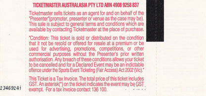 The Police 2007 World Tour Program (With Ticket)