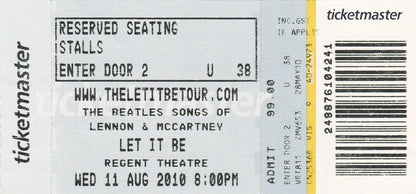 Let It Be Australian Tour Program (With Ticket)