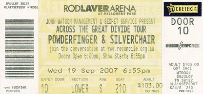 Across The Great Divide Australian Tour Program (With Ticket)