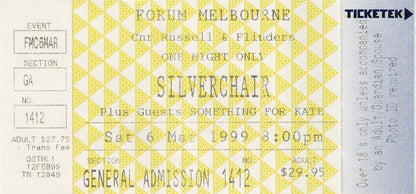 The Forum Melbourne Saturday 6th March 1999 Show Ticket