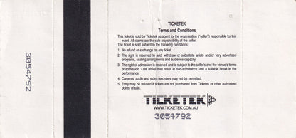 The Hi Fi Bar Melbourne Saturday 31st July 1999 Show Ticket