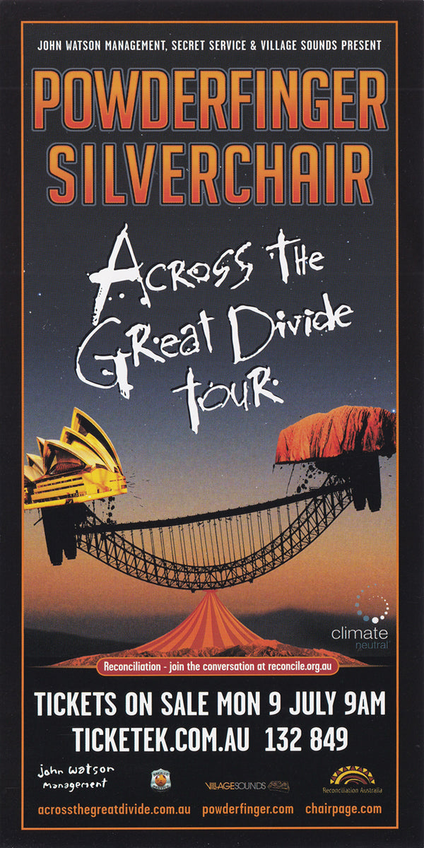 Across The Great Divide Australian Tour Program (With Ticket)