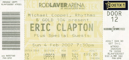 Eric Clapton 2006-2007 World Tour Program (With Ticket)