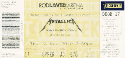 Metallica 2008-2009-2010 Tour Program (With Ticket & Pass)