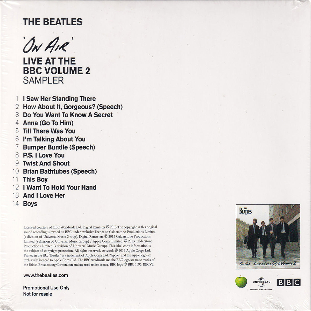 On Air - Live At The BBC Volume 2 (Sampler)