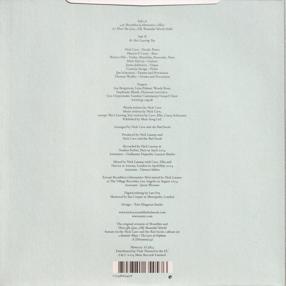 Breathless / There She Goes, My Beautiful World