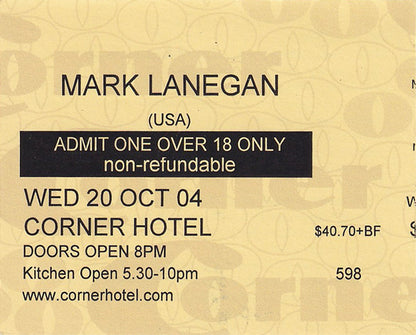 Corner Hotel Melbourne 20th October 2004