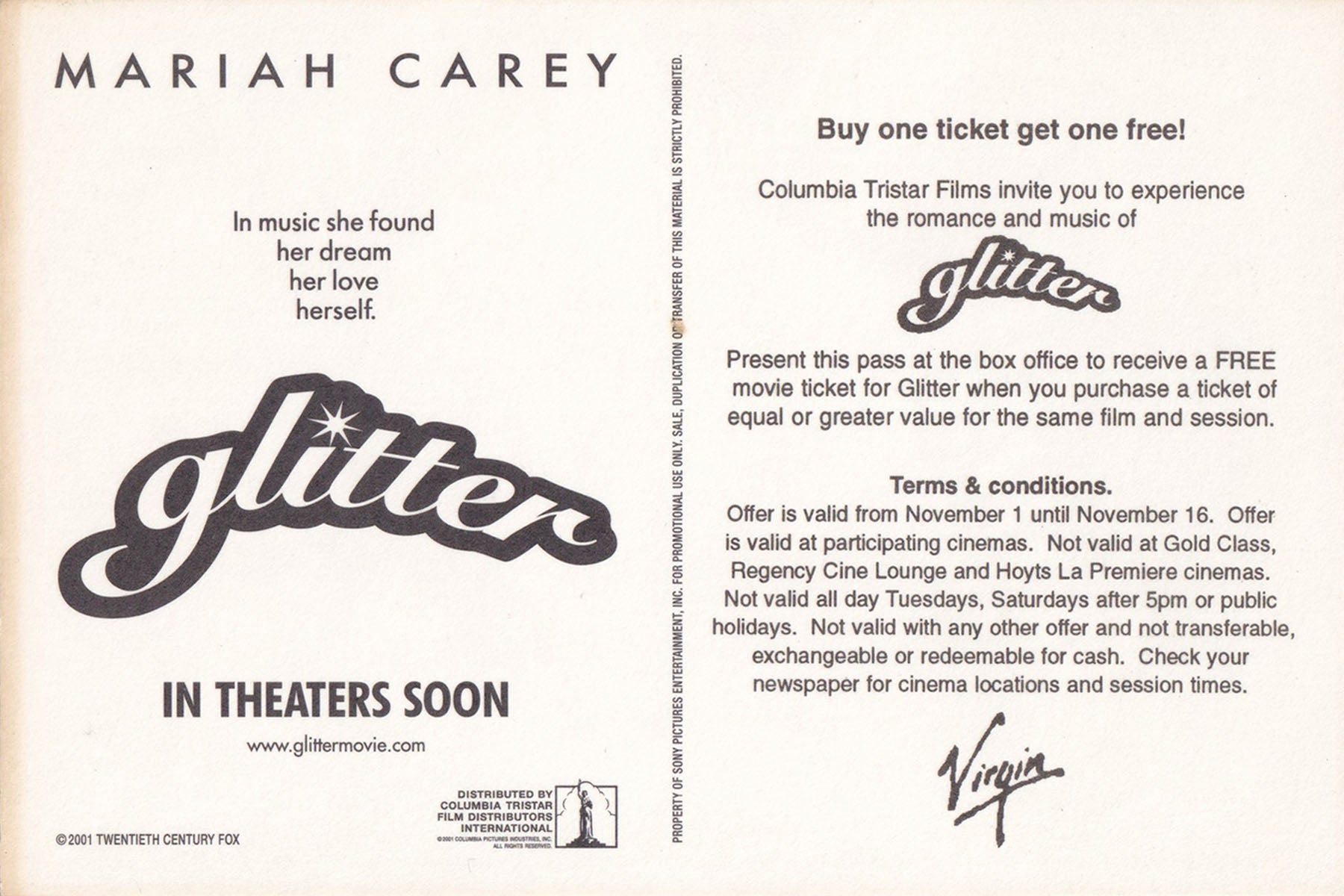 'Glitter' Postcard