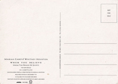 When You Believe' Promo Postcard