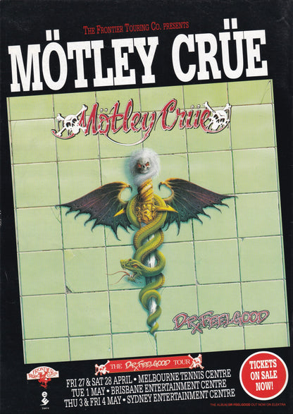 Hot Metal - April 1990 - Issue #14 - Alice Cooper On Cover - Includes Sticker Sheet
