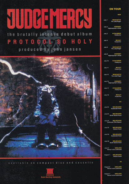 Hot Metal - July 1993 - Issue #53 - Dave Gleeson From Screaming Jets On Cover - Includes Sticker Sheet