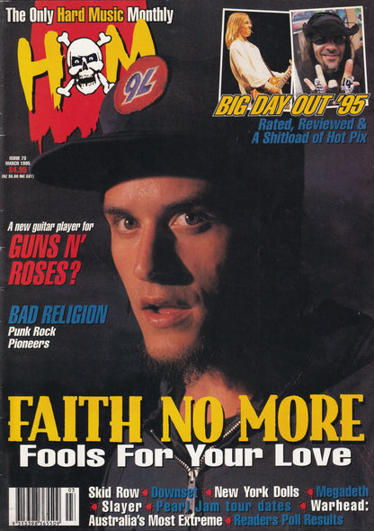 Hot Metal - March 1995 - Issue #73  - Mike Patton From Faith No More On Cover