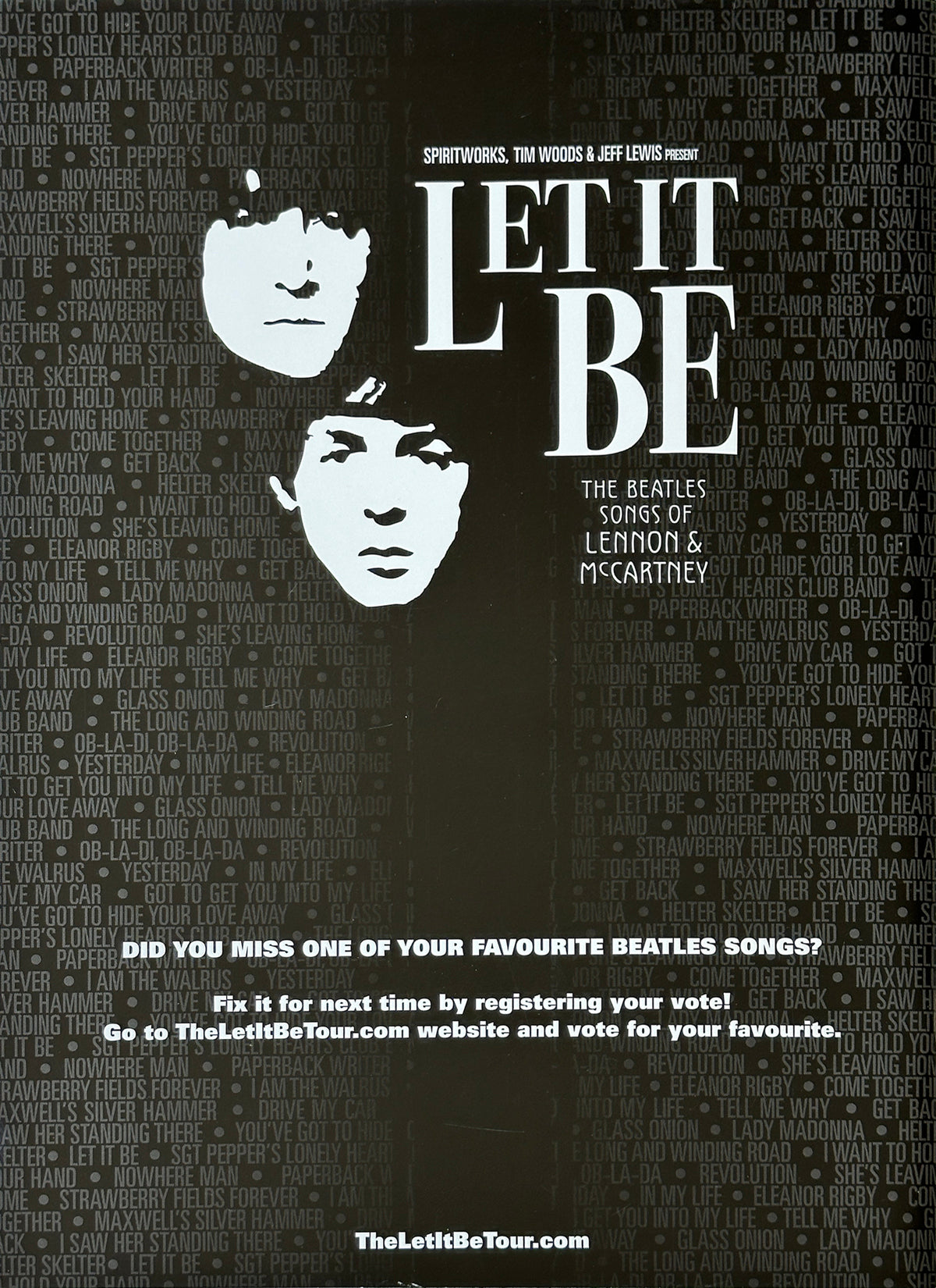 Let It Be Australian Tour Program (With Ticket)