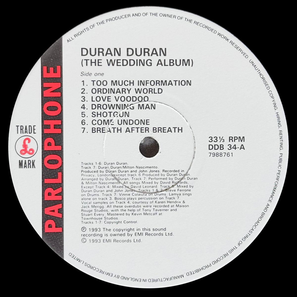 Duran Duran (The Wedding Album) – Rare Records