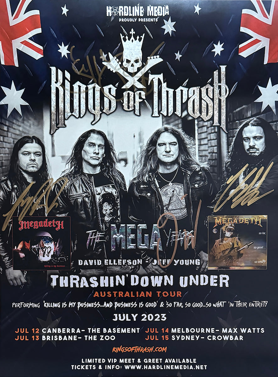 Kings Of Thrash Australian Tour Poster Signed