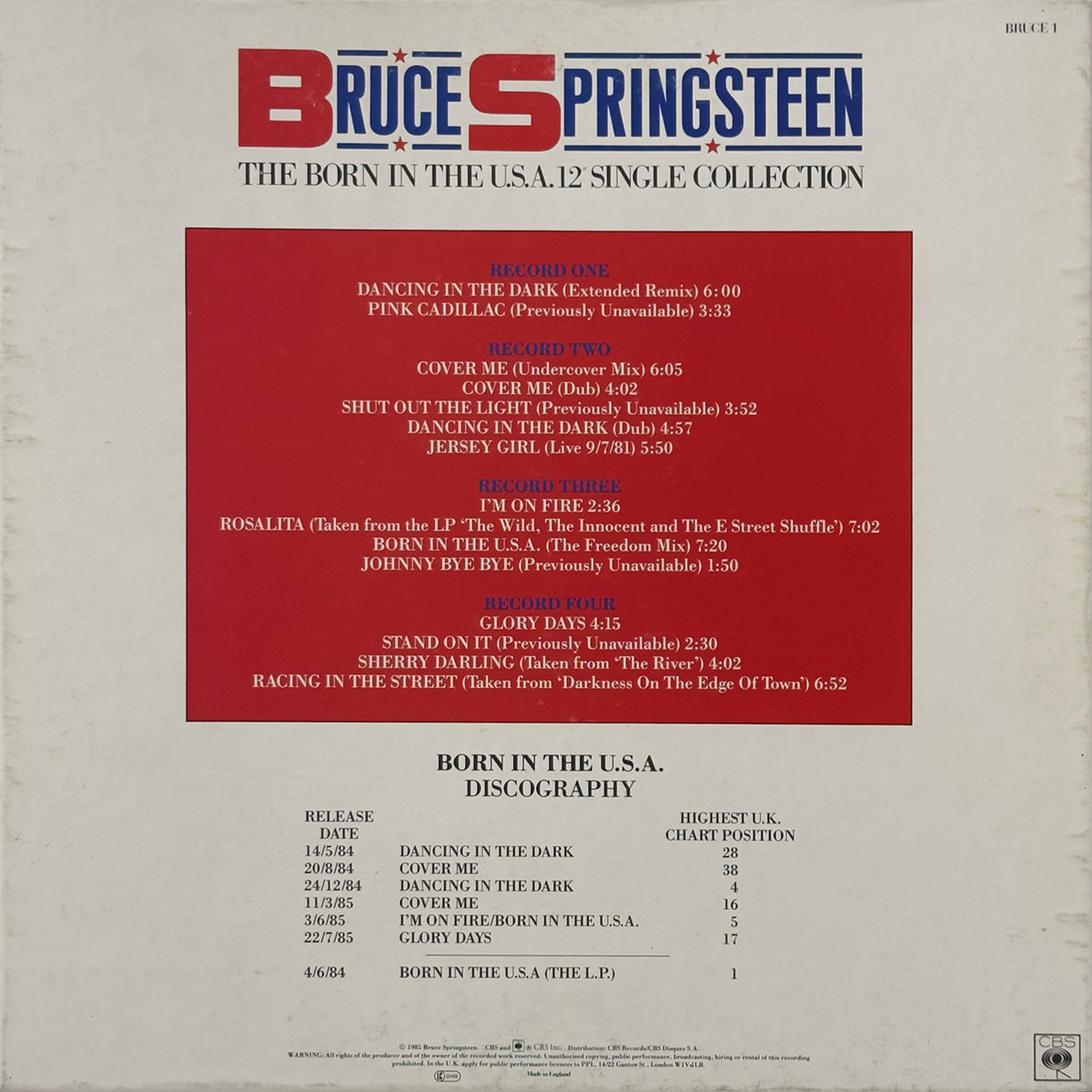 The Born In The U.S.A. 12" Single Collection