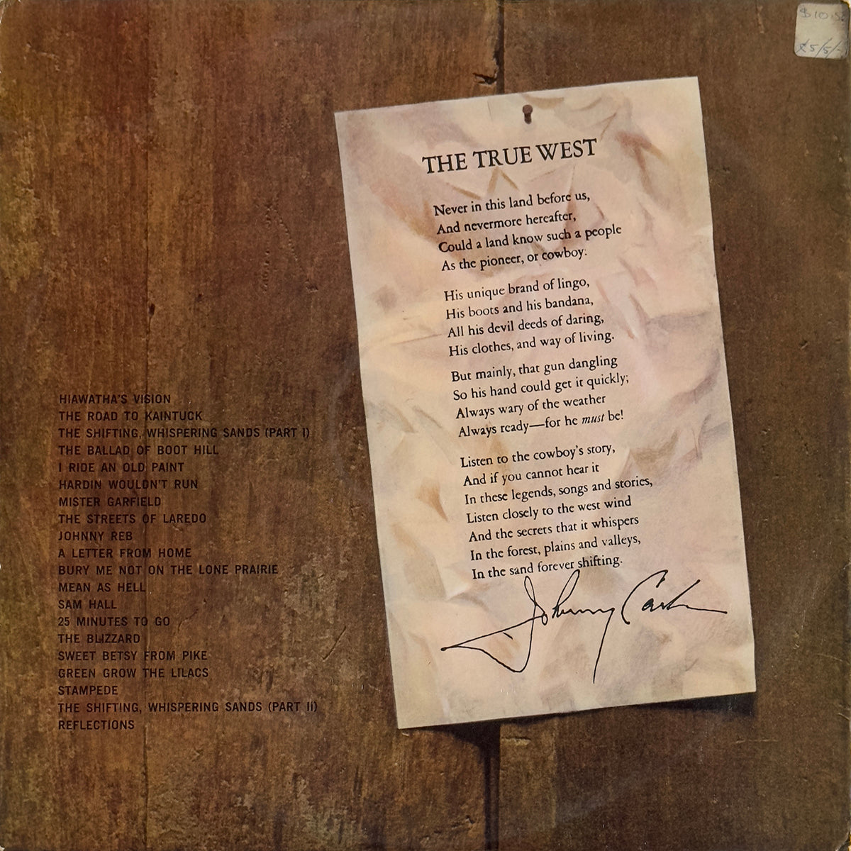 Johnny Cash Sings The Ballads Of The True West