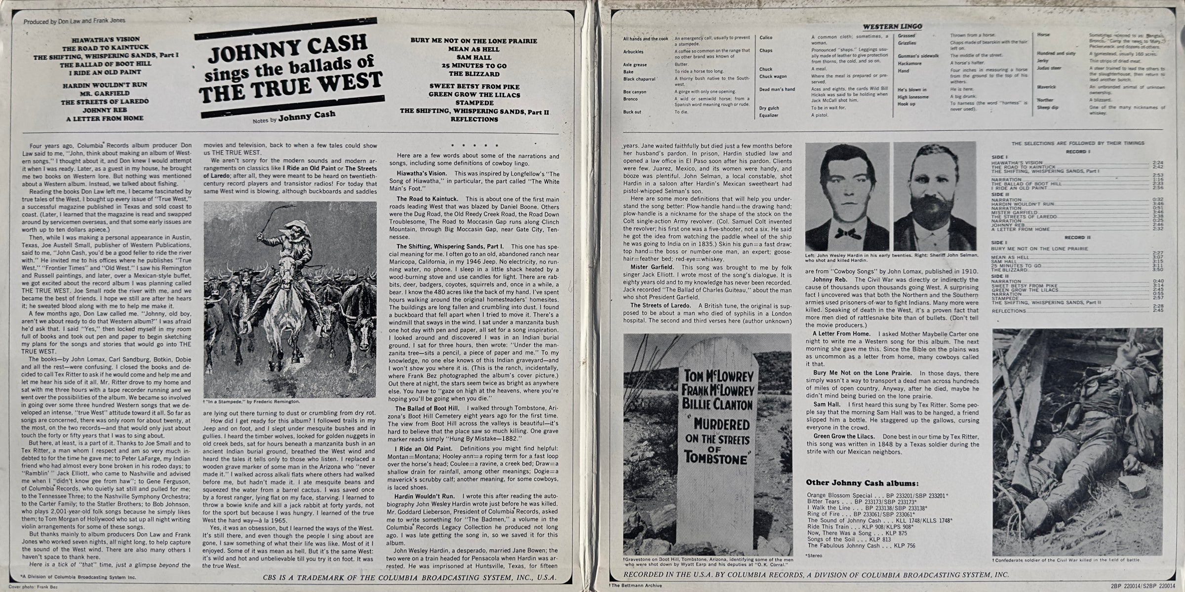Johnny Cash Sings The Ballads Of The True West