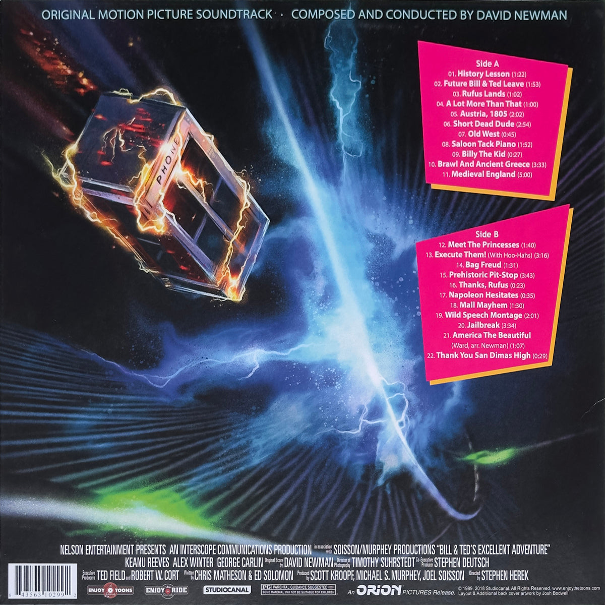 Bill &amp; Ted&#39;s Excellent Adventure (Original Motion Picture Soundtrack) (Pink And Blue Split)