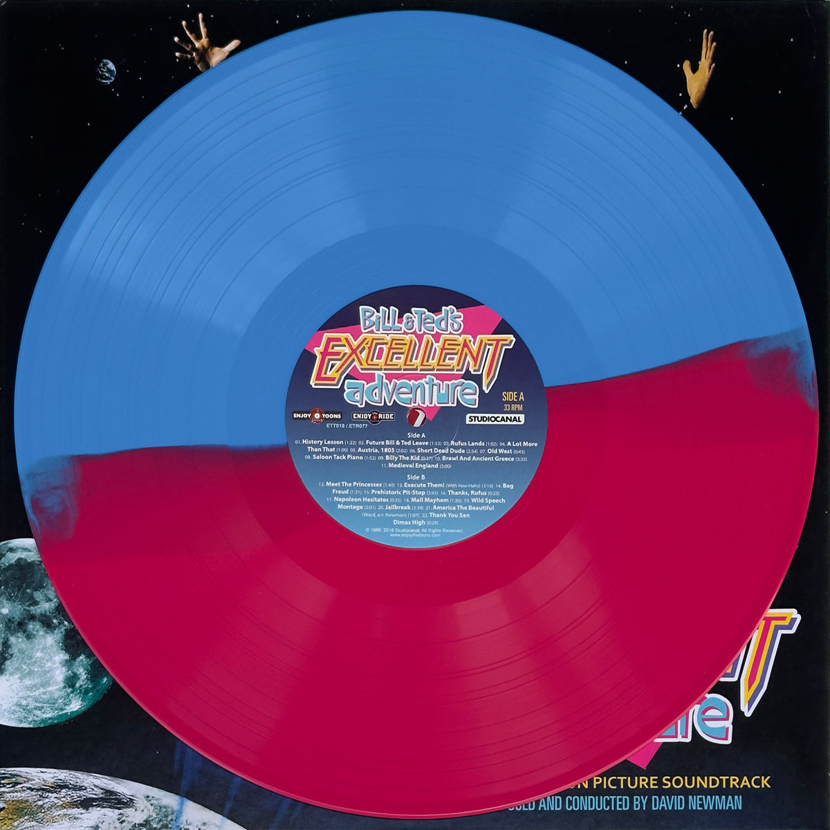 Bill & Ted's Excellent Adventure (Original Motion Picture Soundtrack) (Pink And Blue Split)