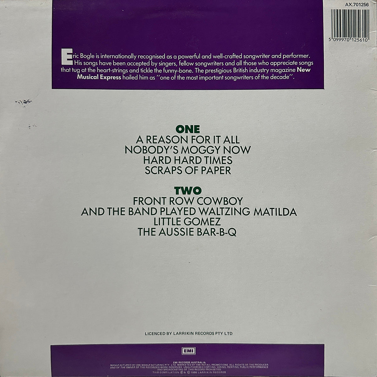 The Eric Bogle Songbook