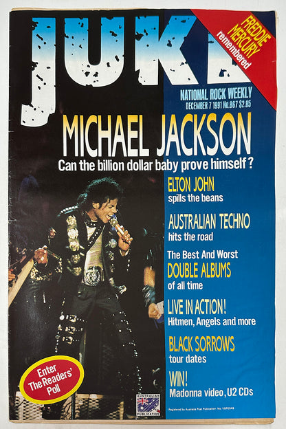 Juke - 7th December 1991 - Issue #867 - Michael Jackson On Cover