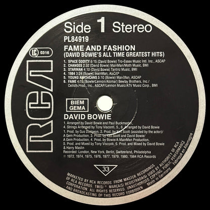 Fame And Fashion (David Bowie's All Time Greatest Hits)
