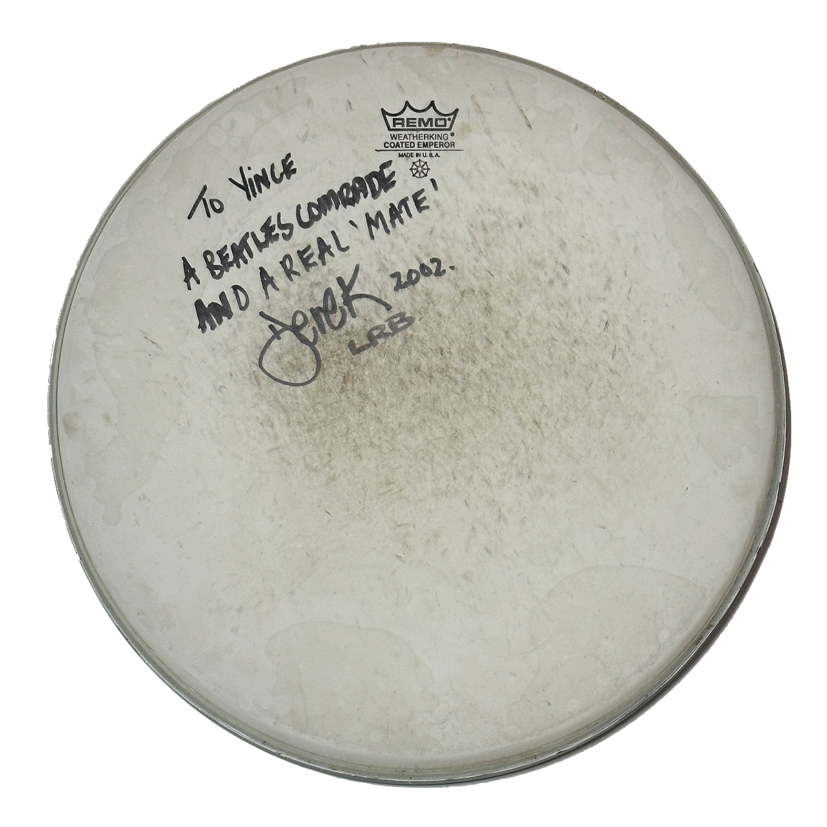 Derek Pellicci Signed Drum Head