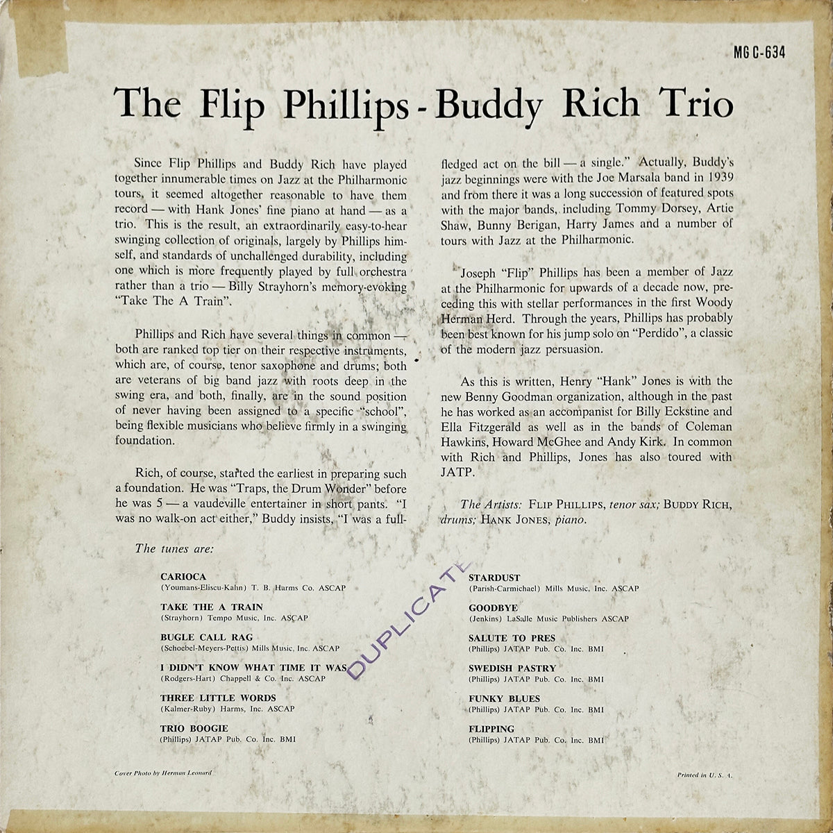 The Flip Phillips-Buddy Rich Trio
