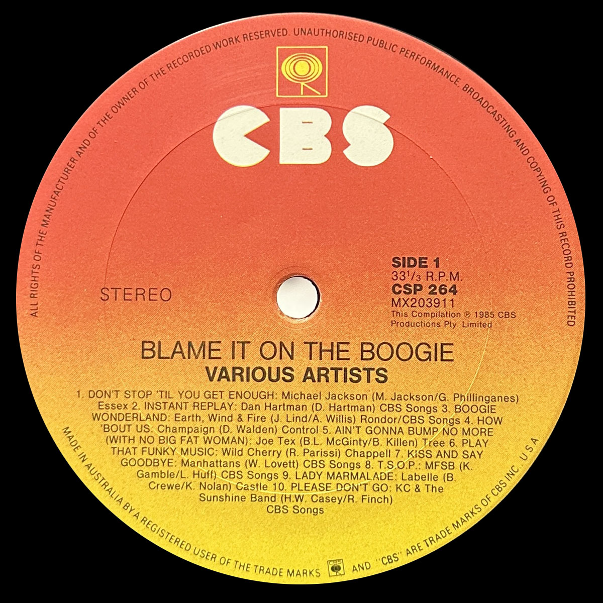 Blame It On The Boogie