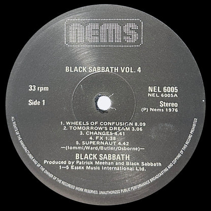 Black Sabbath Vol 4