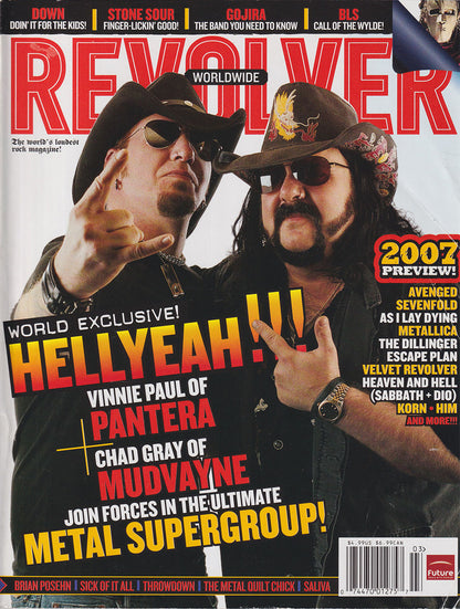 Revolver - March 2007 - HELLYEAH On Cover