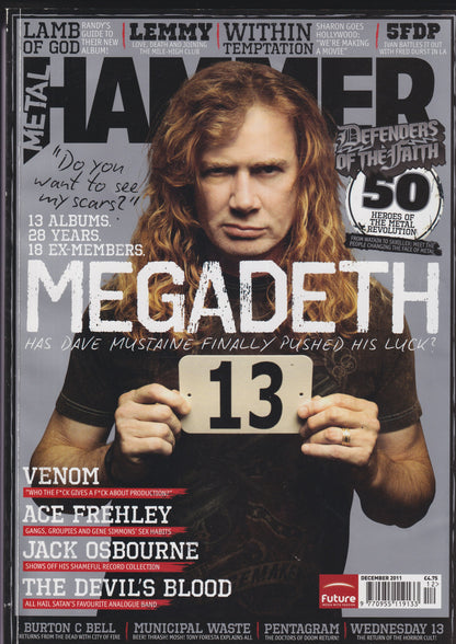 Metal Hammer - December 2011 - Megadeth On Cover